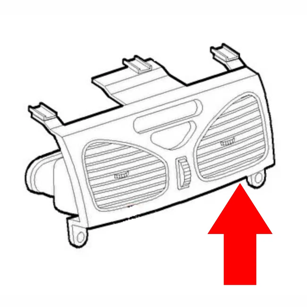 Fiat Palio / Albea Kalorifer Havalandırma Difizörü Orta Sağ 100156716R Fiat Palio / Albea Kalorifer Havalandırma Difizörü Orta Sağ 100156716R