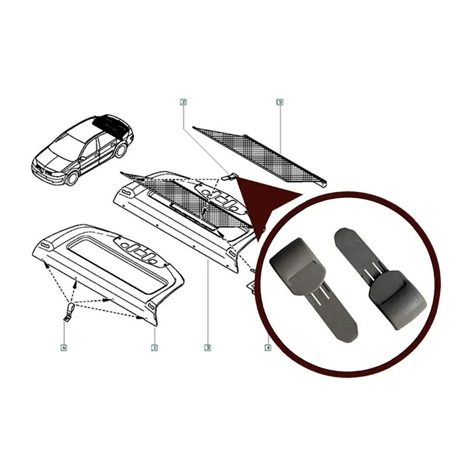 Renault Fluence Arka Cam Perde Tutucu Klipsi 8200191584 Renault Fluence Arka Cam Perde Tutucu Klipsi 8200191584